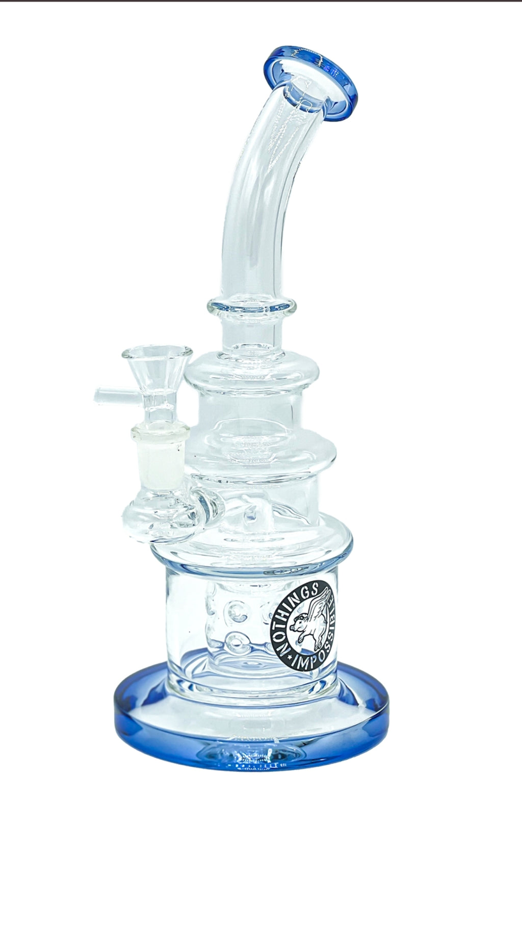 BENT-NECK BONG W/ BARREL PERC