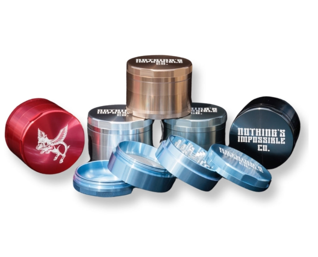 4 Piece Aircraft Grade Aluminum Grinder – 2.5″