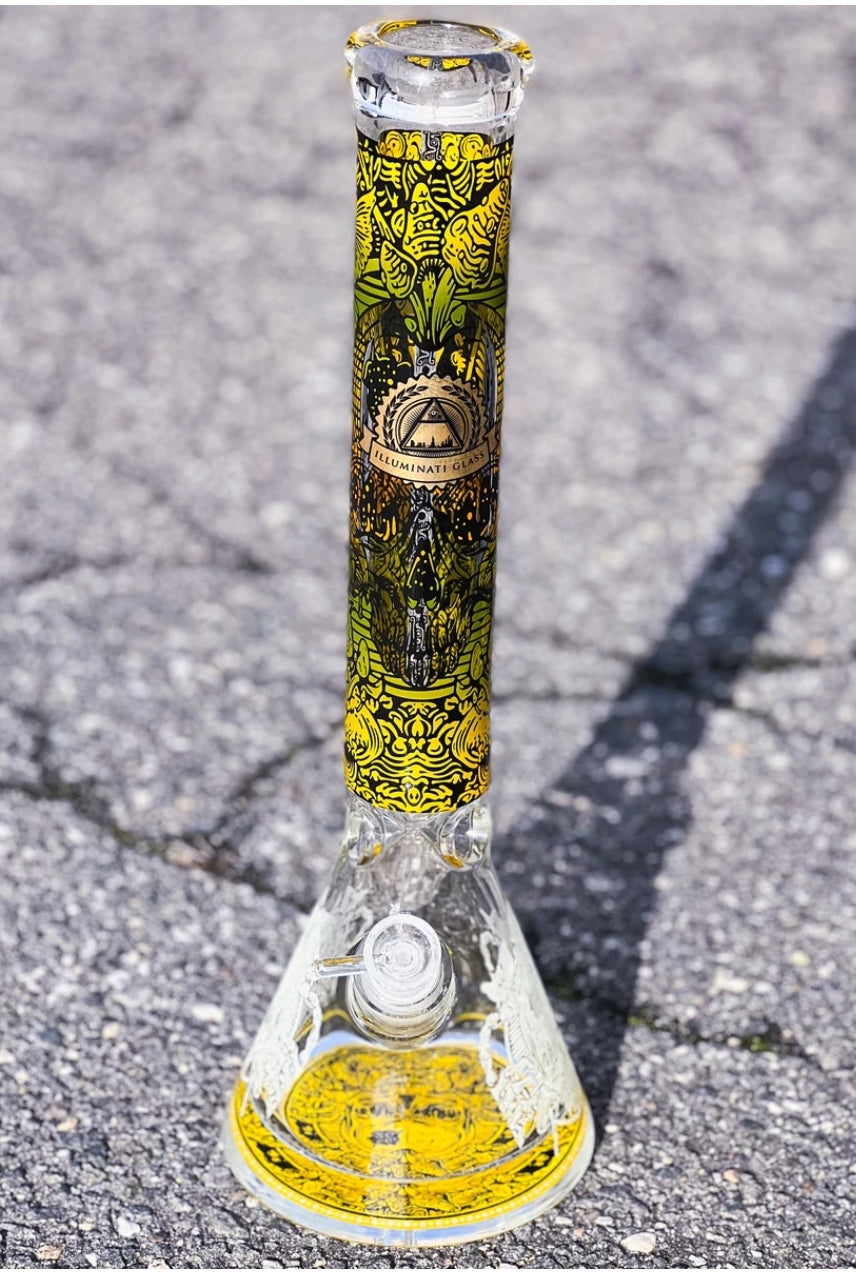 Secret Society Glass Water Pipe