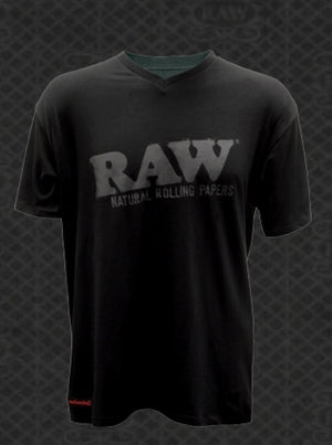RAW Black V-Neck T-Shirt