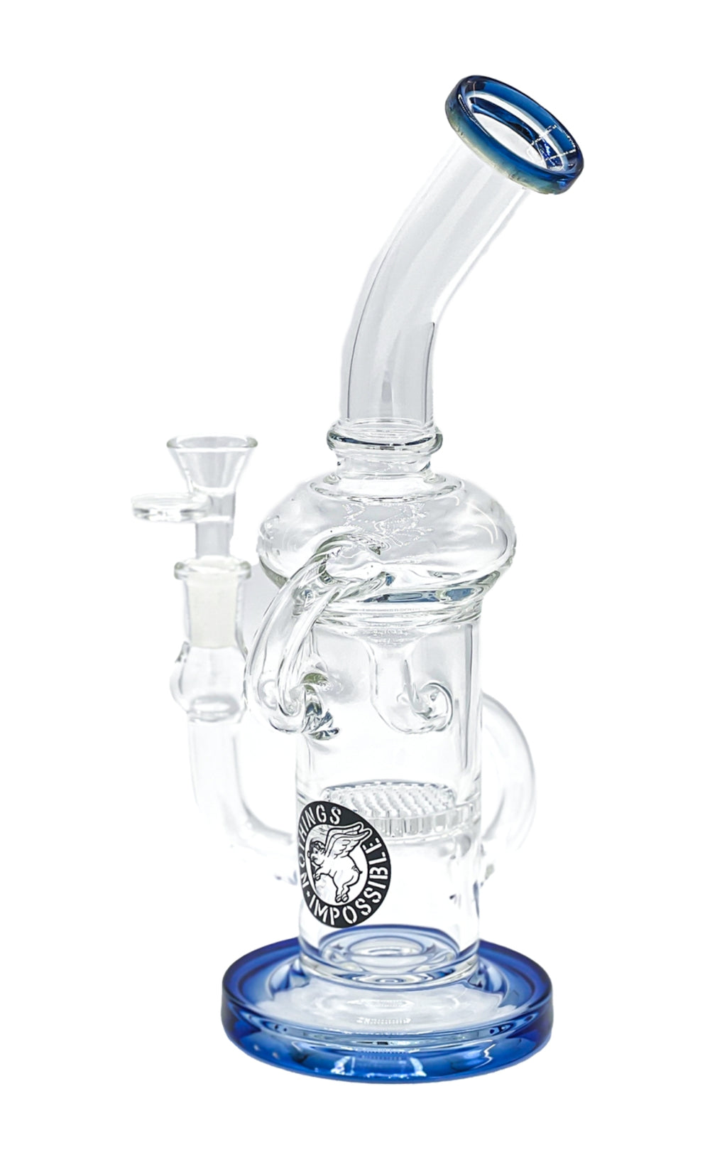 BENT NECK RECYCLER W/ HONEYCOMB PERC