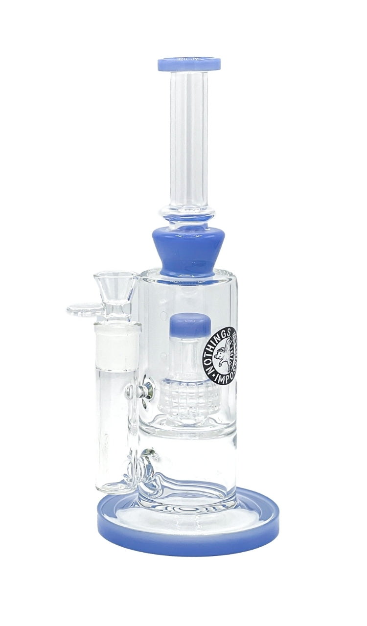 THICK BASE STRAIGHT BONG W/ MATRIX PERC – 12″